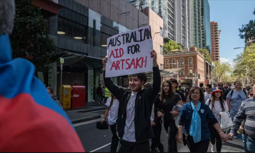 Người Úc gốc Armenia phản đối cuộc khủng hoảng nhân đạo ở Nagorno Karabakh