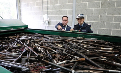 Cảnh sát New South Wales tiêu hủy hàng ngàn khẩu súng hàng tháng
