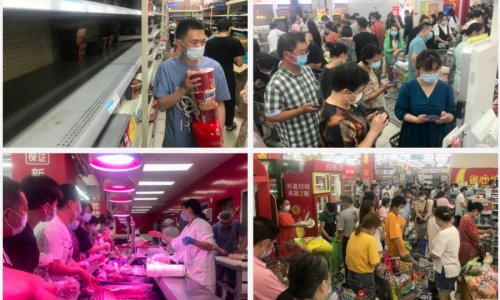 Dân thành phố Vũ Hán, Trung Quốc, đổ đi mua thực phẩm khi thành phố bị phong tỏa một phần