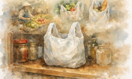 Chiếc túi nylon được dùng lại nhiều lần