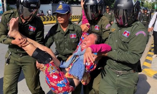 Người Campuchia biểu tình phản đối gia tăng quân đội Trung Quốc ở nước này