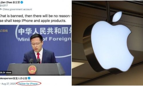Dùng iPhone đăng tweet cảnh báo tẩy chay Apple, Triệu Lập Kiên bị dân mạng cười chê