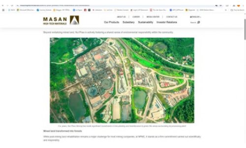 Tây phương lo ngại mỏ vonfram lớn nhất của Việt Nam có thể bị Trung Quốc kiểm soát