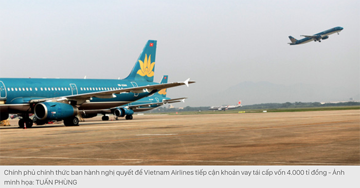 Chính phủ cho Vietnam Airlines vay tối đa 4.000 tỷ đồng lãi suất 0%