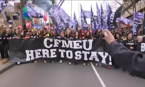 Biểu tình của CFMEU: 'Nghiệp đoàn này sẽ tồn tại lâu dài khi các chính trị gia không còn nữa'