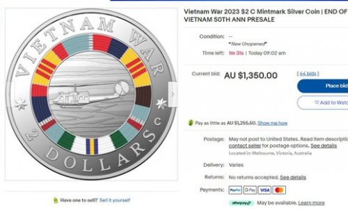 Úc phát hành đồng hai đô la kỷ niệm cuộc chiến Việt Nam có hình cờ Việt Nam Cộng Hòa