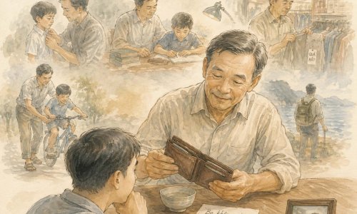Chiếc Ví Mỏng Và Tình Thương Dày Của Cha