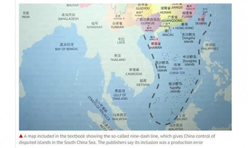 Sách giáo khoa dạy ở Úc vẽ ‘đường lưỡi bò’ phi pháp của Trung Quốc
