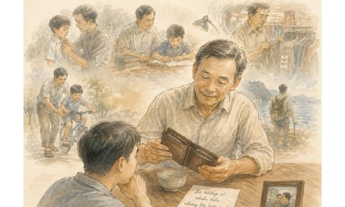 Chiếc Ví Mỏng Và Tình Thương Dày Của Cha