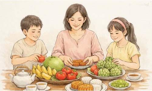 Mâm cỗ Trung Thu : Lớp học không bảng đen