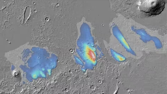 Tiết lộ bằng chứng cho thấy trữ lượng nước khổng lồ đang tồn tại trên xích đạo gần sao Hỏa