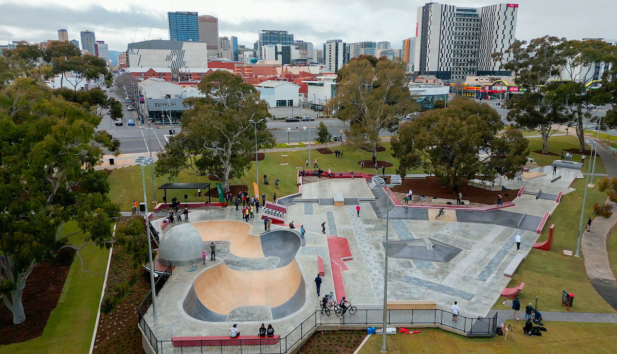 Công viên trượt ván Adelaide City Skatepark đạt giải kiến trúc Năm 2023