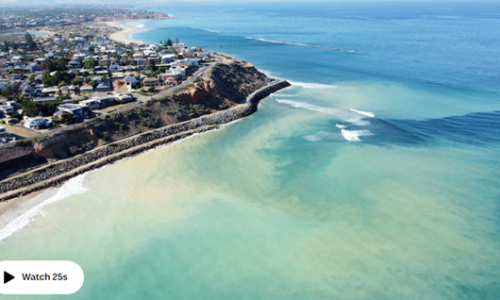 Cơ quan Bảo vệ Môi sinh - EPA - tạm dừng thi công bờ kè chắn nước biển ở Christies Beach trong sự cố bùn cát tràn lên rạn san hô.