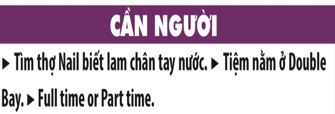 CẦN NGƯỜI.