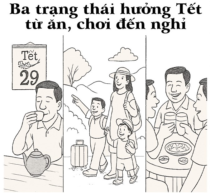 Suy gẫm nhân dịp mừng năm Bính Ngọ: Ba trạng thái hưởng Tết từ ăn, chơi đến nghỉ