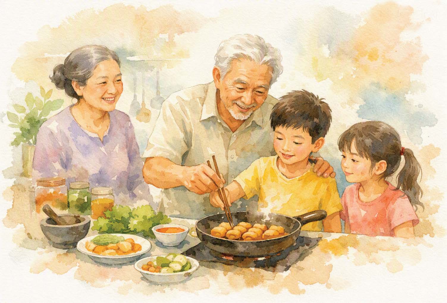 Ông bà Việt và các cháu lớn lên ở Úc