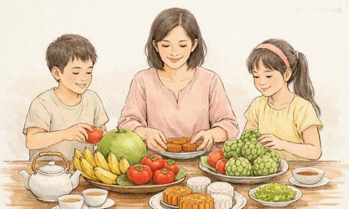 Mâm cỗ Trung Thu : Lớp học không bảng đen