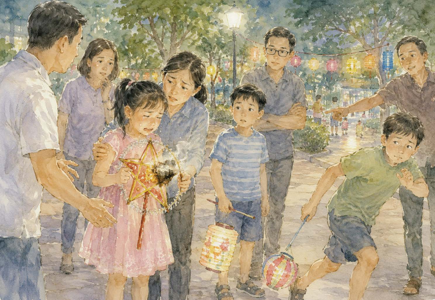 Chiếc Đèn Ngôi Sao bị cháy xém
