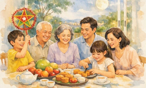 Một đêm Trung Thu - ba thế hệ cùng ngồi bên nhau