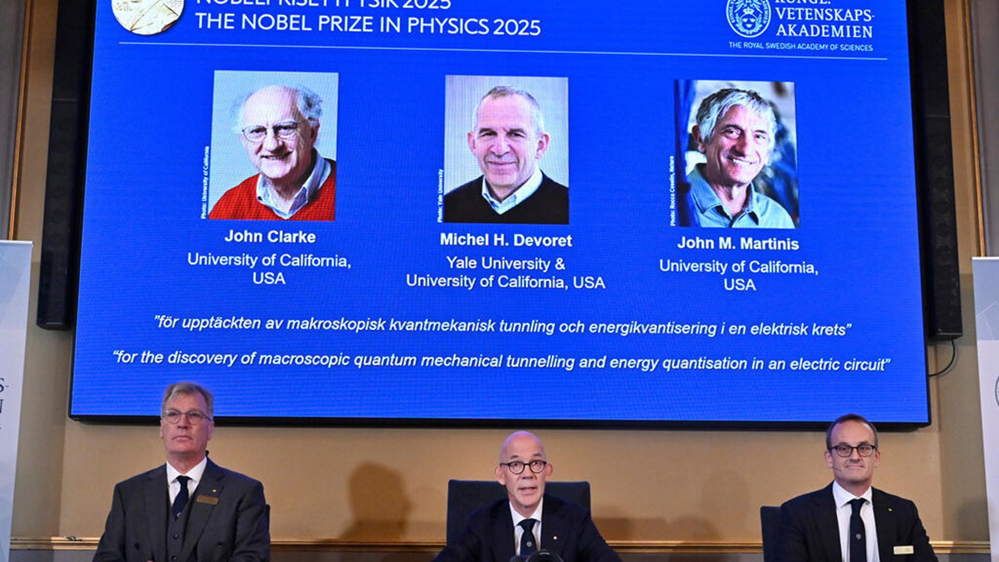 Nobel Vật Lý 2025 được trao cho ba khoa học gia Anh, Pháp và Mỹ